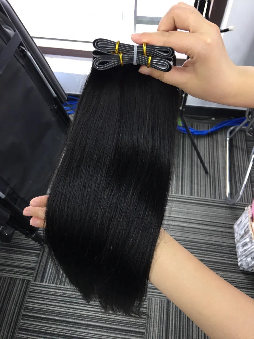 Wholesale Long Tape Weft Human Hair Unprocessed Virgin Hair High Ratio Tape in Hair Extensions