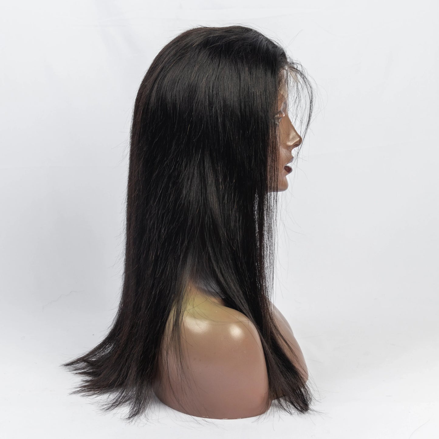 Ready to Ship 100% Virgin Remy Human Hair 16inch Straight 5x5 Swiss Transparent Lace Frontal Wig