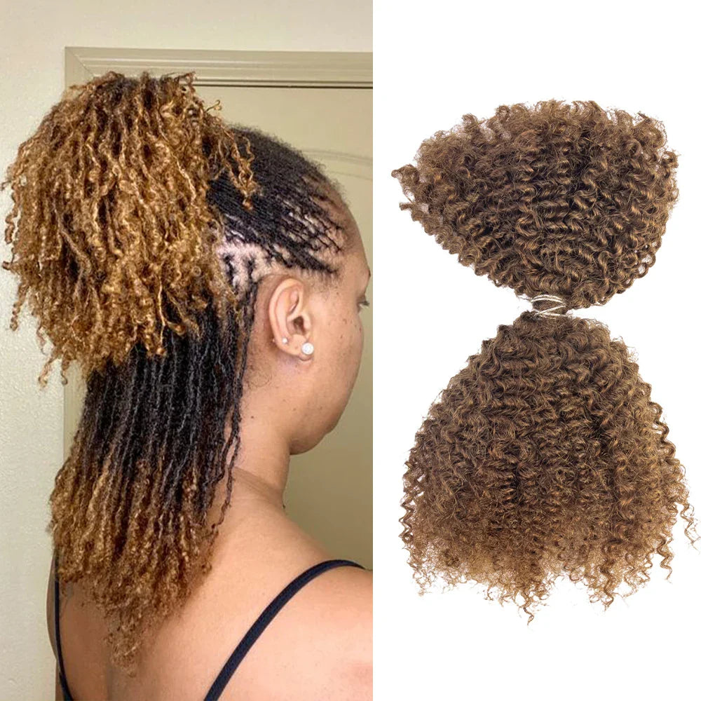 100% Human Hair Afro Kinky Bulk Hair 30/1b/30 Customize Color 12A Cheap Afro Kinky Bulk Human Hair for Braiding