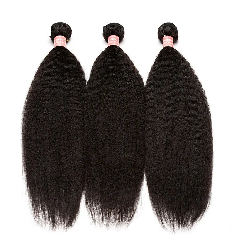 2024 Hot Selling Hair Bundle Kinky Straight Human Hair Brazilian Straight Bundles Human Hair