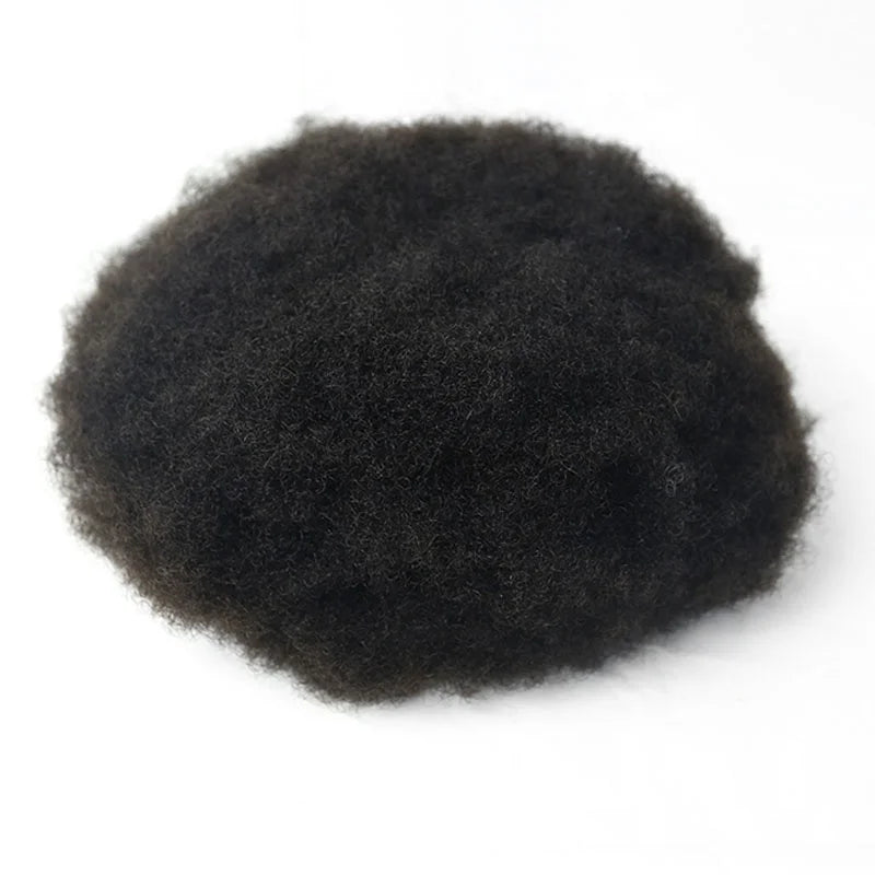 Hot Sale Afro Curly Mens Toupee 100% Human Hair Full Lace Hair Kinky Curly Toupee