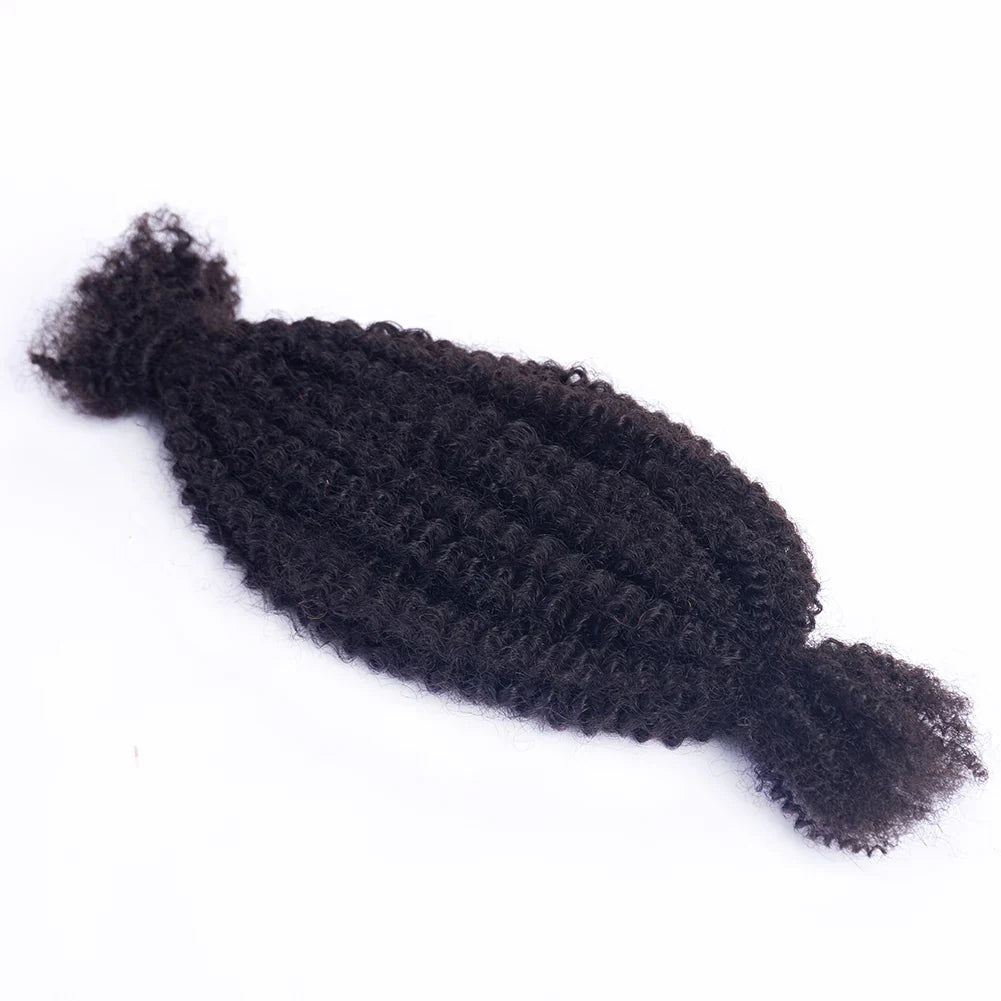 Hot Selling Afro Curly Bulk for Twist 100% Human Hair Afro Kinky Marley Human Braiding Hair Spring Twist Hair