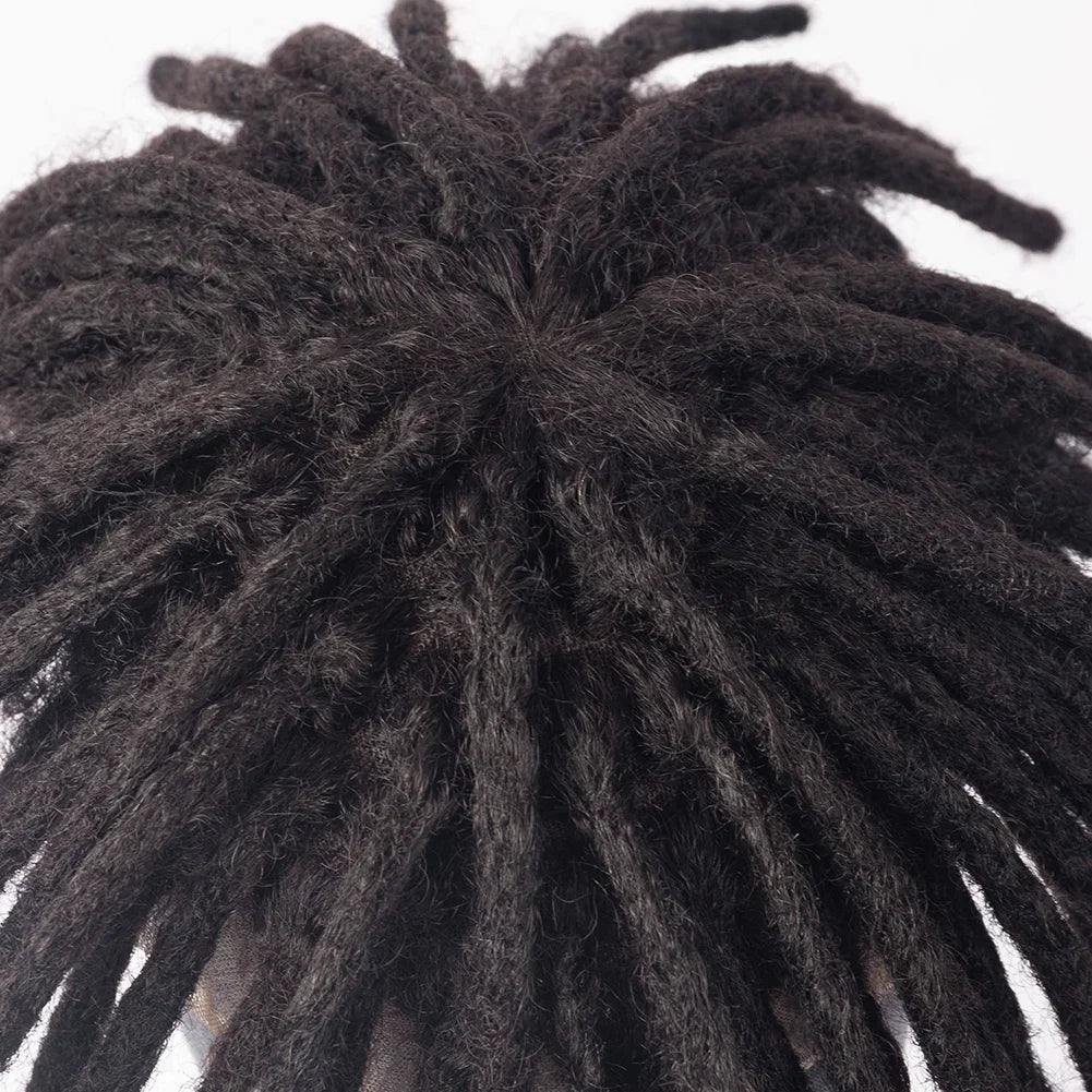 Wholesale Price Jet Black 100% Brazilian Hair Q6 Size 8X10 Toupee for Black Men Afro Twist Toupee