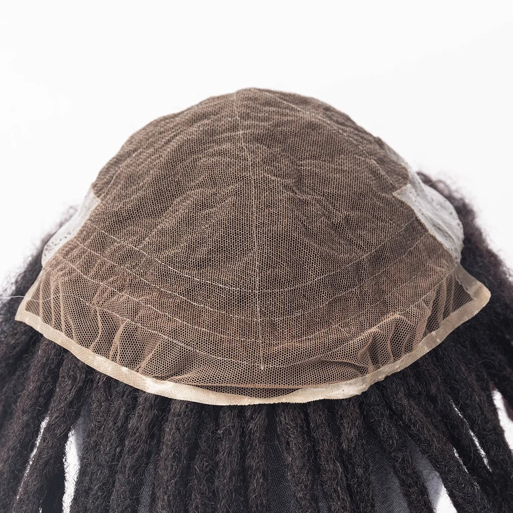 Wholesale Price Jet Black 100% Brazilian Hair Q6 Size 8X10 Toupee for Black Men Afro Twist Toupee