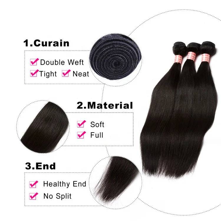 Wholesale Customized Color 10-30 Inch Yaki Straight  Deep Wavy Bundles 100% Human Hair Weft