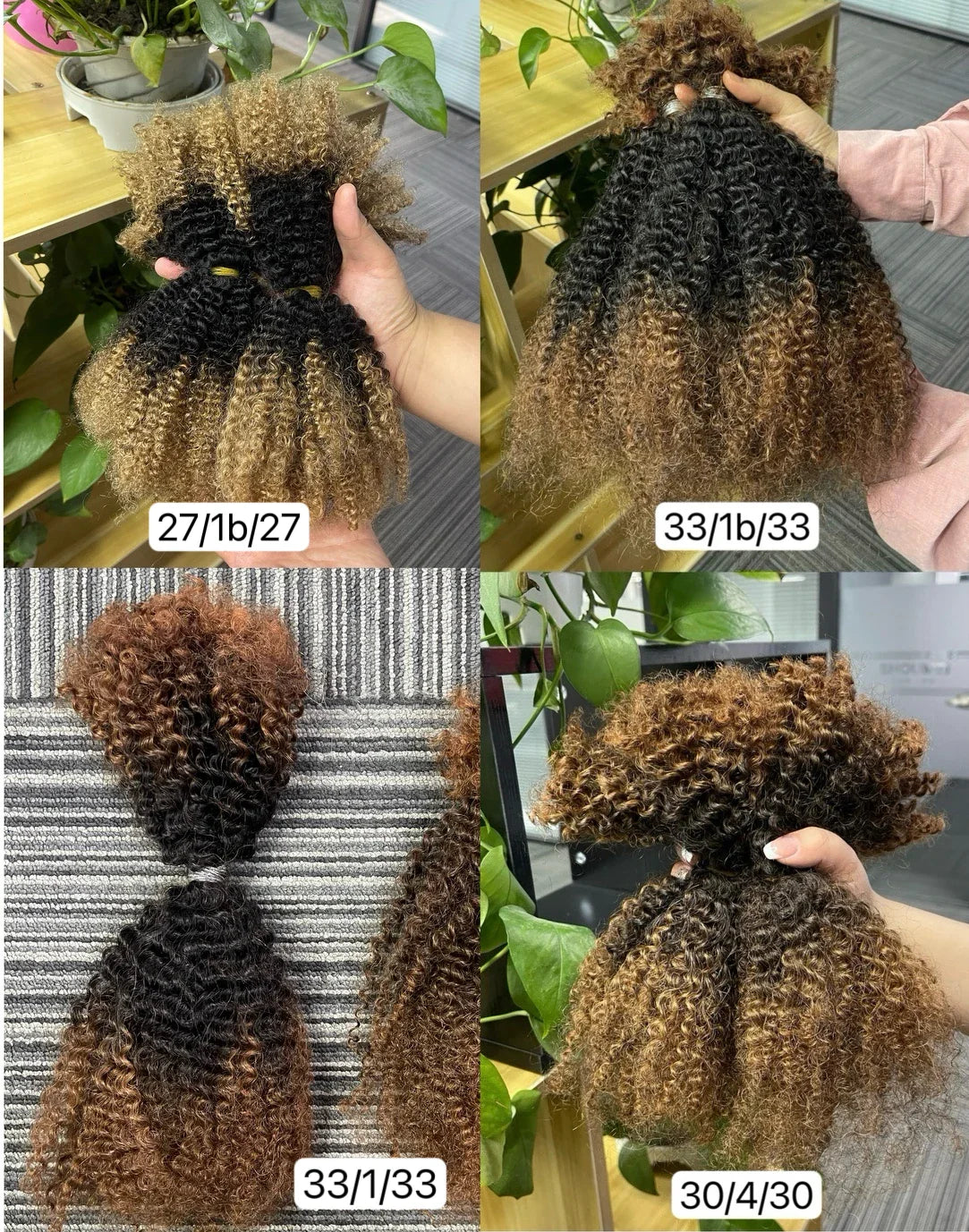 Hot Selling Factory Price 100% Virgin Human Bulk Hair Cuticle Aligned Afro Kinky Curly Human Hair 4b4c for Braiding