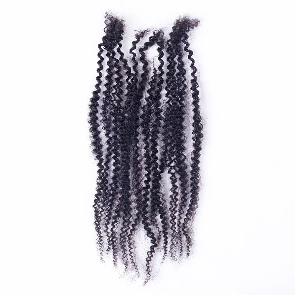 Hot Selling Afro Curly Bulk for Twist 100% Human Hair Afro Kinky Marley Human Braiding Hair Spring Twist Hair