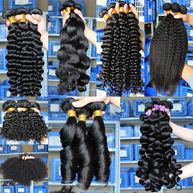 Wholesale Price Brazilian Remy Hair Bundles Afro Kinky Curly Wave 100% Virgin Human Hair Cuticle Aligned Natural Color Straight