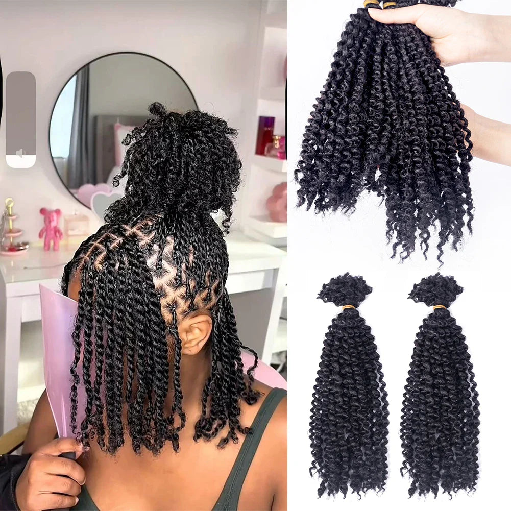 Hot Selling Afro Kinky Braiding Crochet Bulk Hair Extensions Synthetic Hair Wicks Blend Hair For African Braids