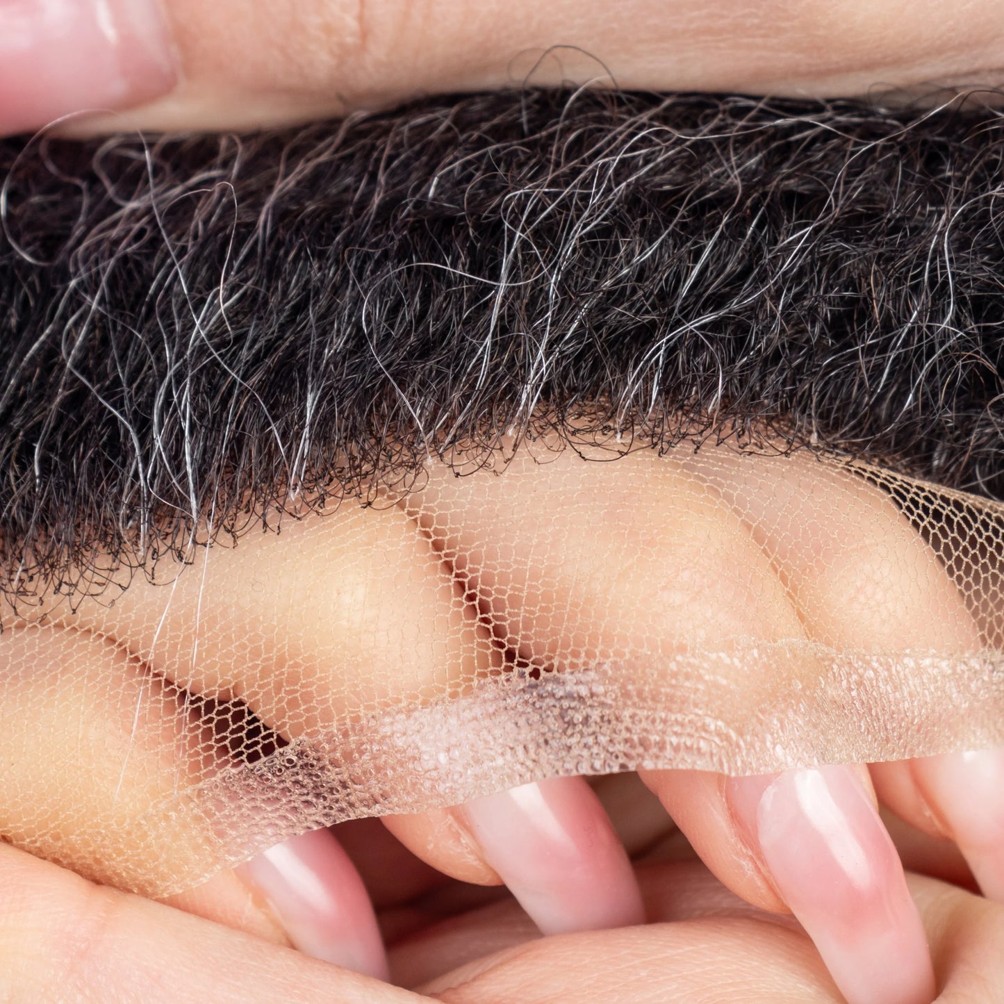Wholesale Full French Lace Men Human Hair Replacement System Breathable Toupee for Men 1B20 4MM Curly