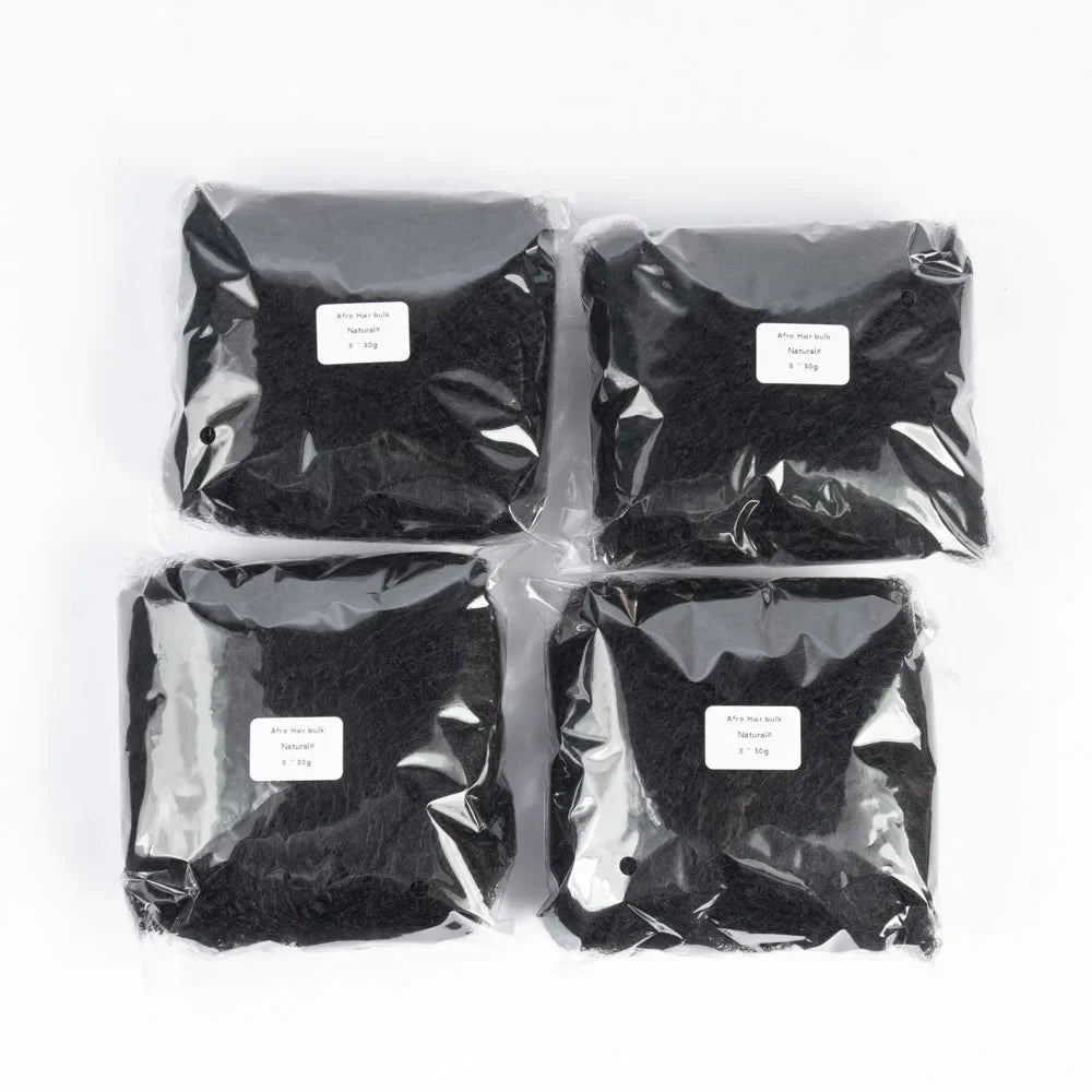Wholesale 100% Natural Human Hair 4C Micro Twist  Afro Kinky Bulk Human Hair for Twist