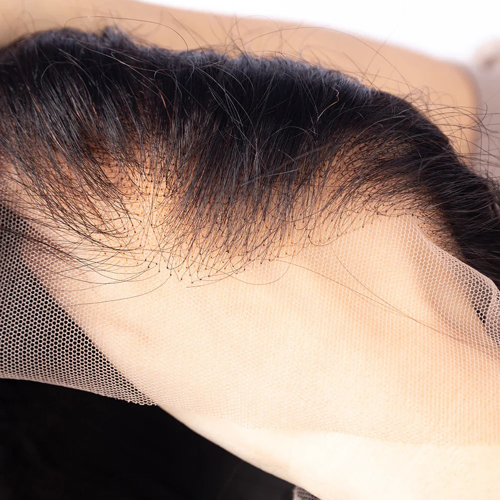 2025 New HD Pre Plucked  Human Hair Glueless Wig Transparent Invisible Draw String for 360 Lace Wigs