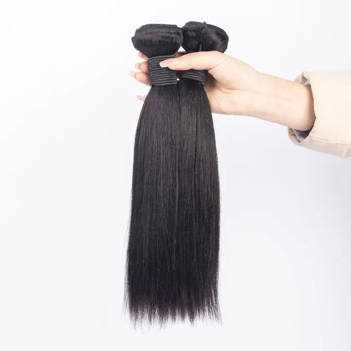 Natural Black Kinky Straight 4A 4B4C Bundles 100g 100% Human Hair Weft Hair Extension