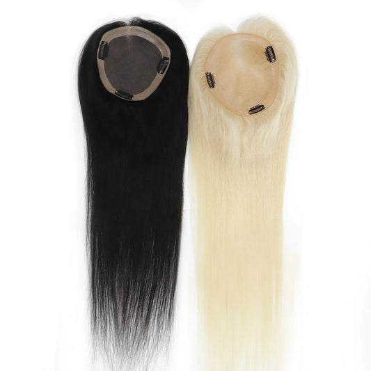 Factory Human Hair Toupee for Women #613 Hairpiece Toupee #1B Toupee for Women