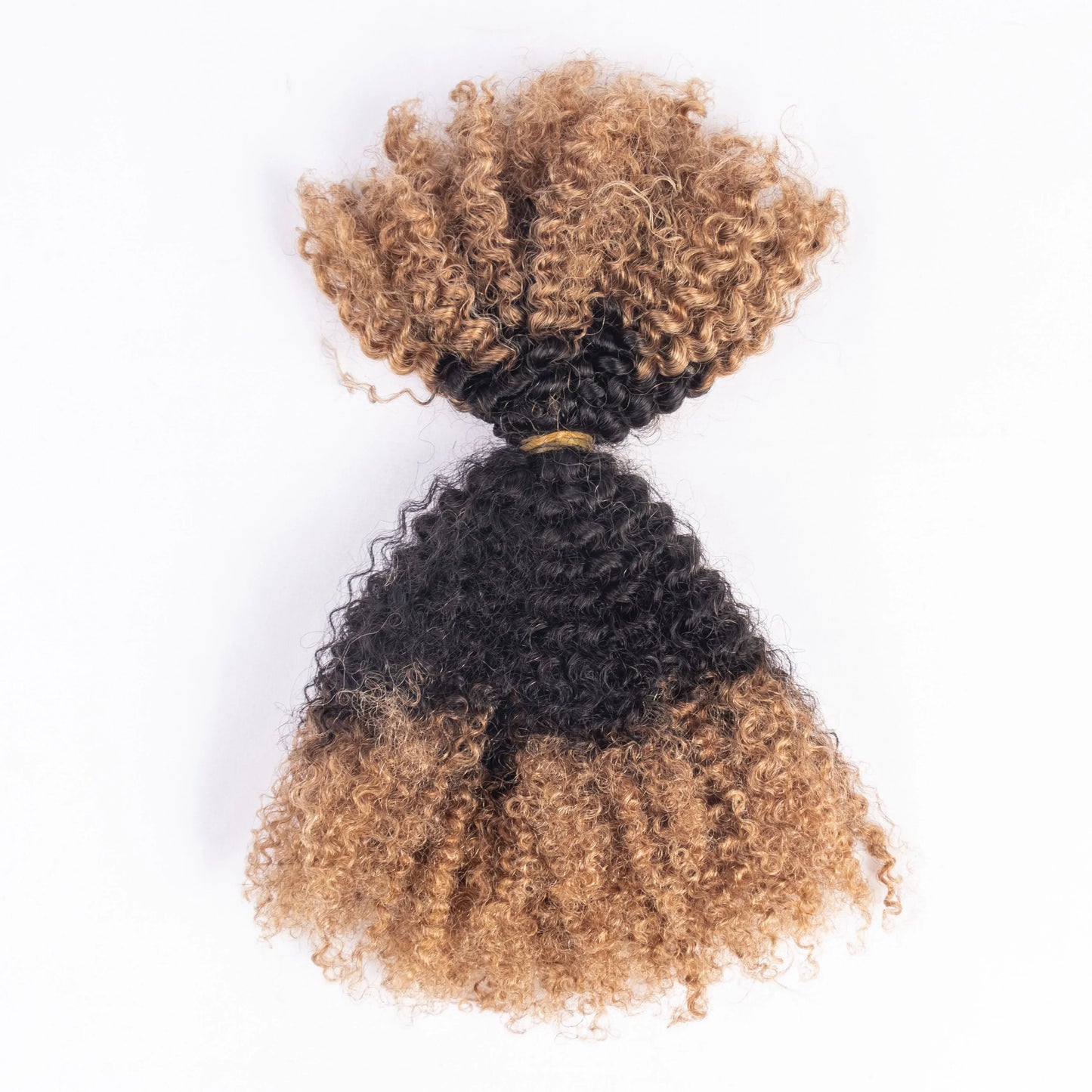 Hot Selling Ombre #30/4/30 Afro Kinky Human Hair Bulk for Braiding Afro Curly Hair Bulk Human Hair for Braiding