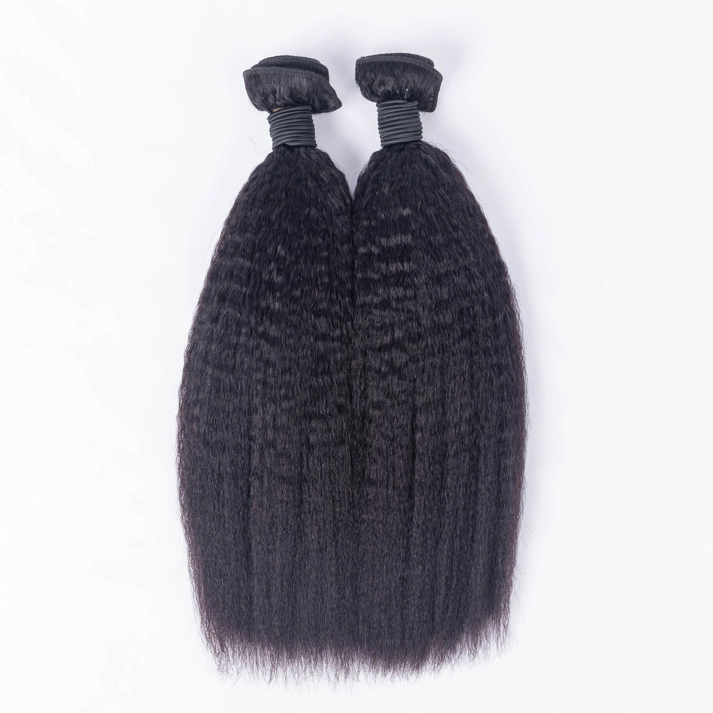 Shoumei Double Drown 100% Virgin Human Hair Bundles Customized Color Kinky Straight Texture Hair Weaving for Hair Extension