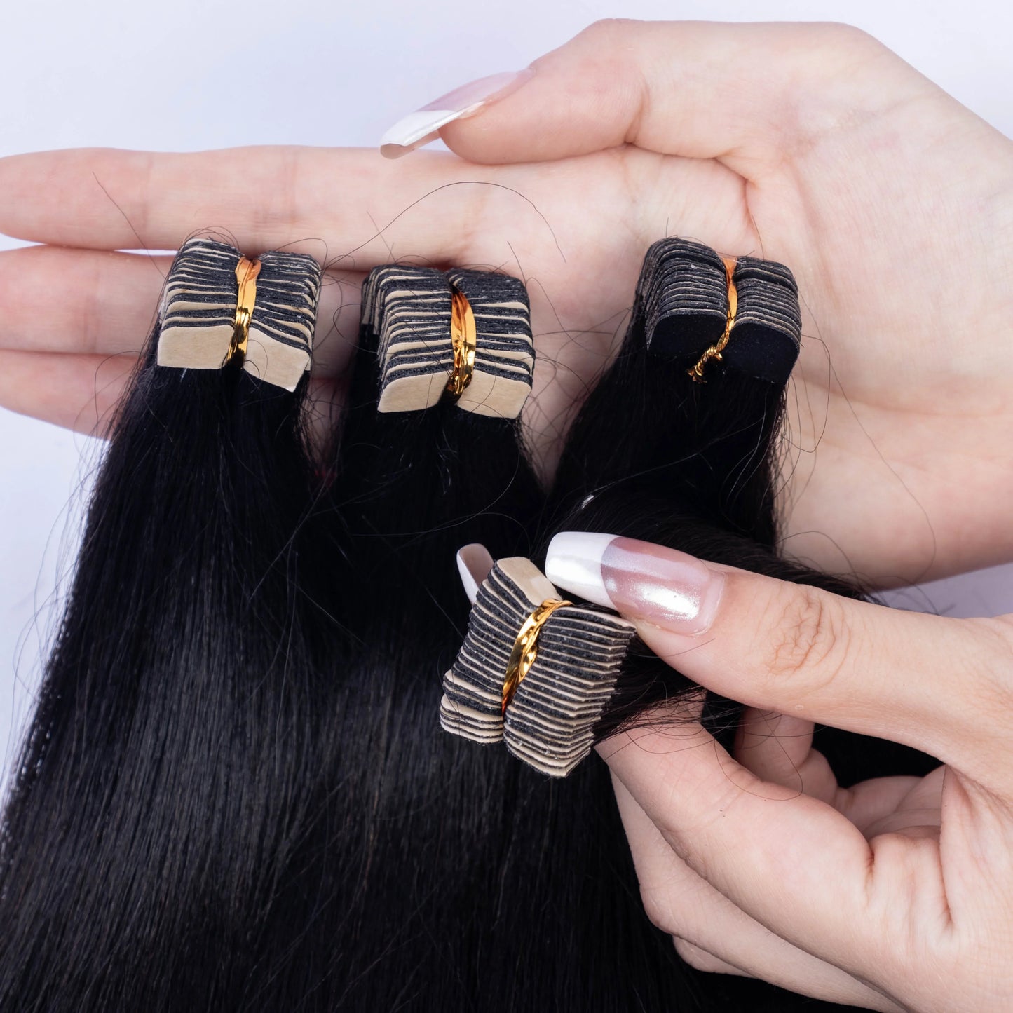 2023 Hot Selling Yaki Straight Mini Tape in Human Hair Extension 80PCS Mini Tape Ins