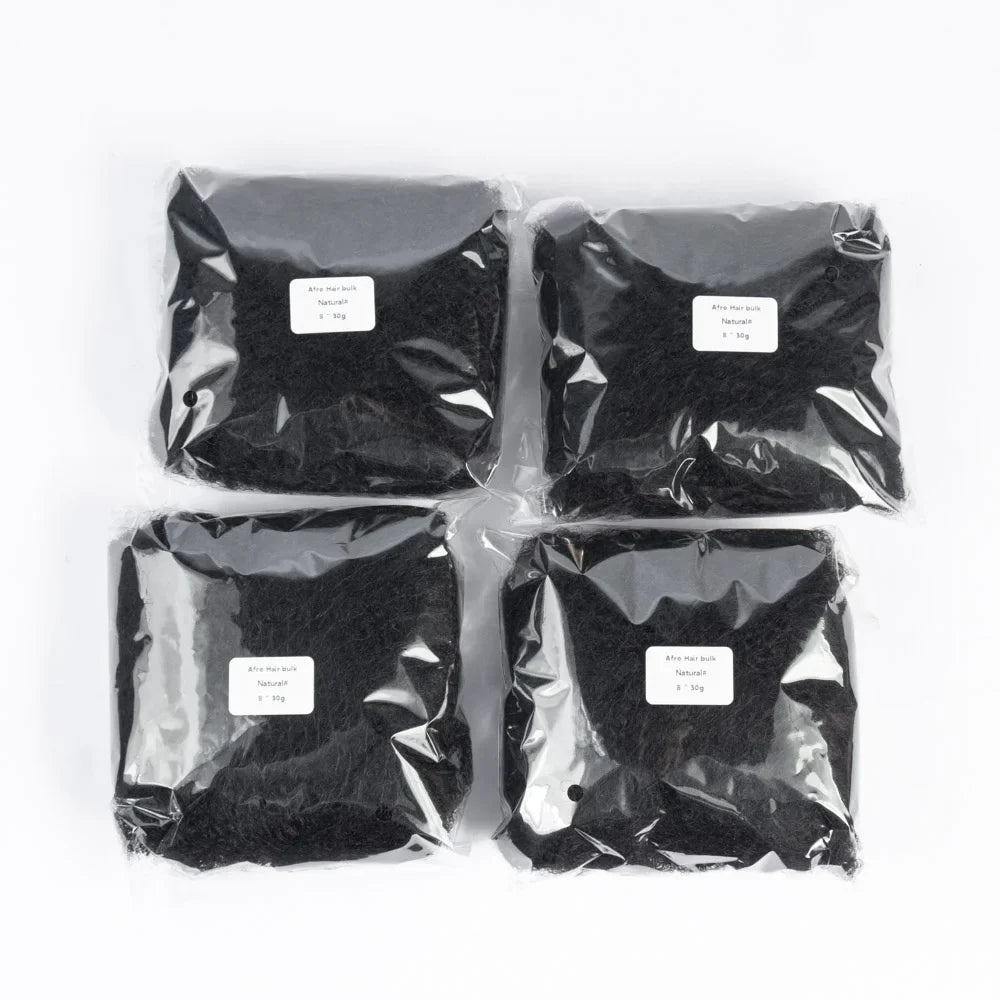 Wholesale 100% Natural Human Hair 4C Micro Twist  Afro Kinky Bulk Human Hair for Twist