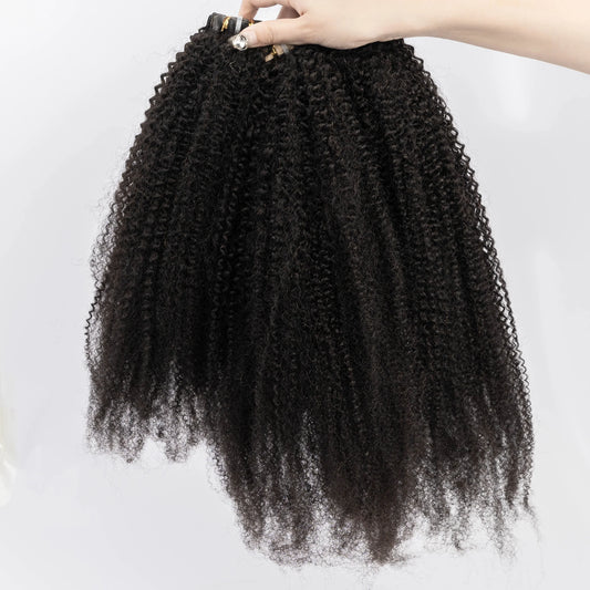 Hot Selling Afro Kinky Curly Tape in Hair Extensions for Black Women 4b4c Kinky Curly Adhesive Tape Ins