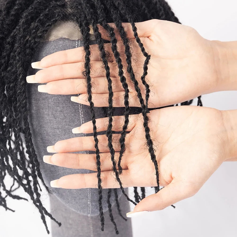 Wholesale Price Jet Black 100% Brazilian Hair Full Lace 8X10 Toupee for Black Men Afro Twist Toupee