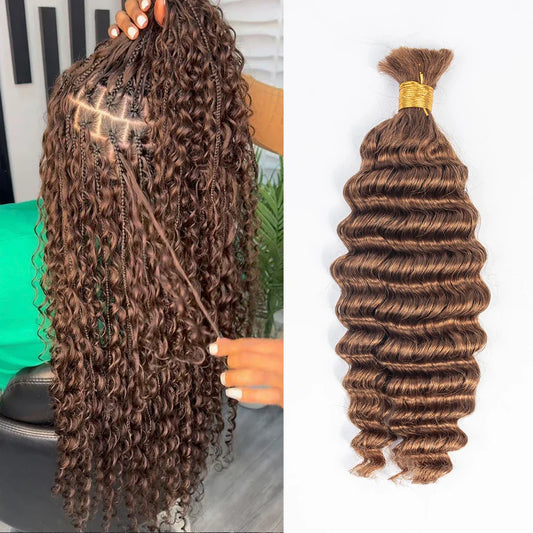 Super Double Drawn Cuticle Aligned High Quality 100% Human Hair Weaving Customized Texture Bulk Human Hair for Braiding