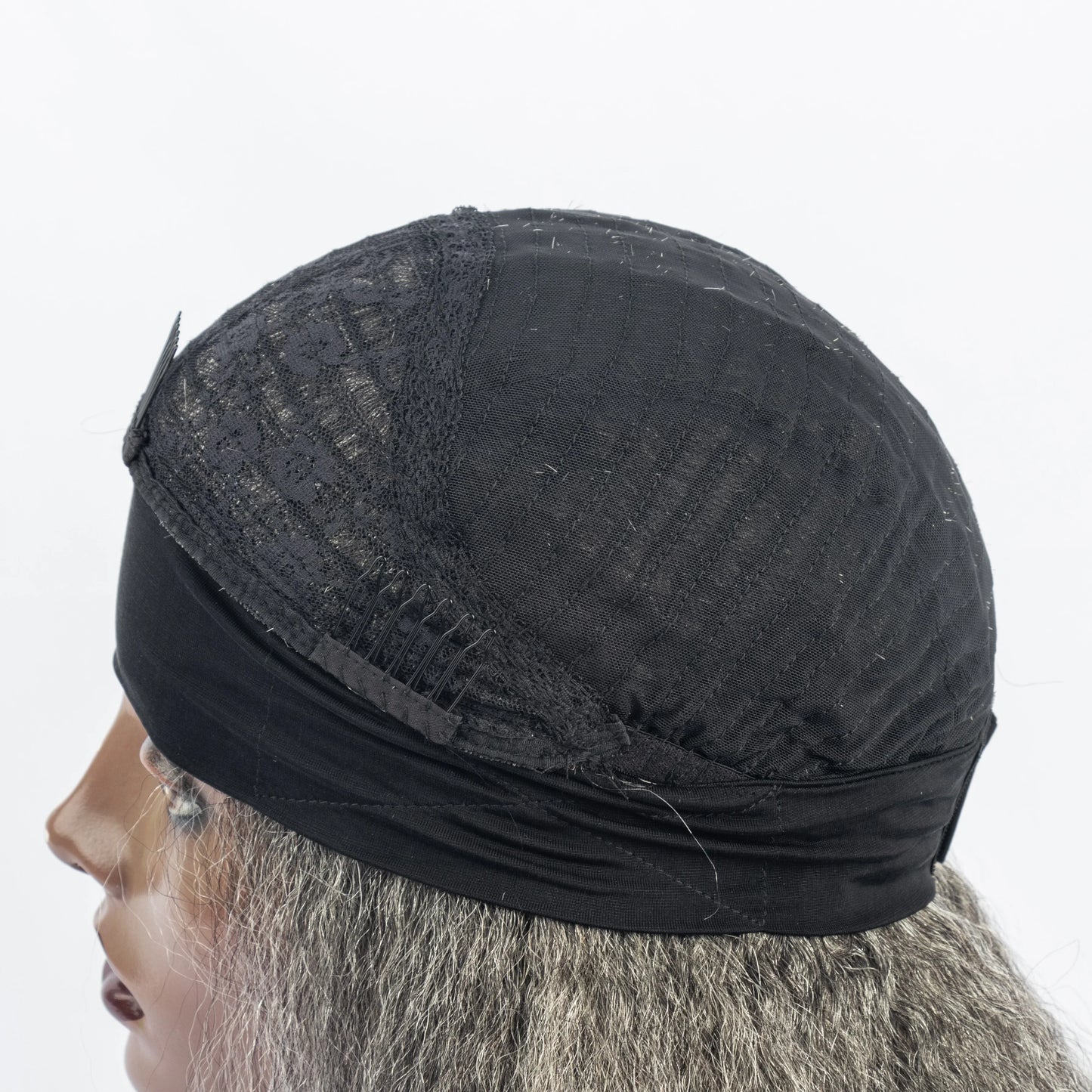 Human Hair 100% Grey Natural Virgin Hair Headband Wig Raw Materials Grey Machine Made Wig