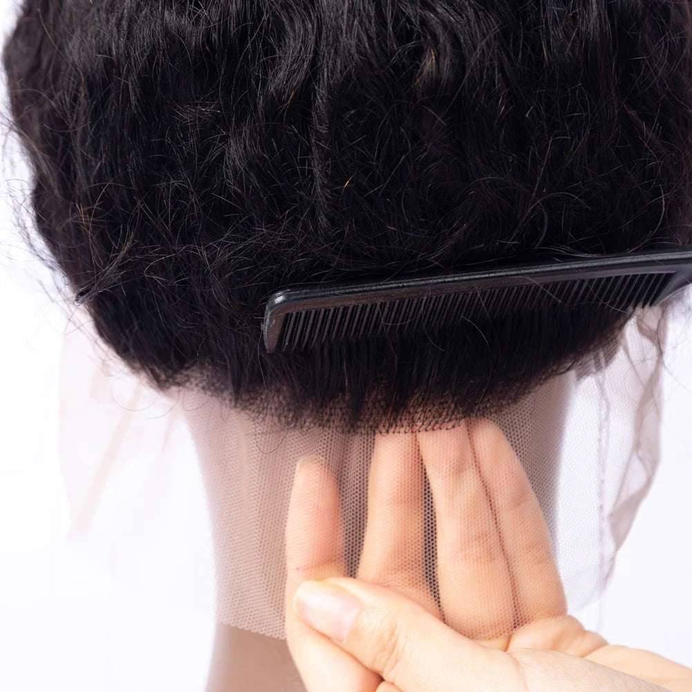 2025 New HD Pre Plucked Jerry Curly Glueless Wig Transparent Invisible Draw String for 360 Lace Wigs
