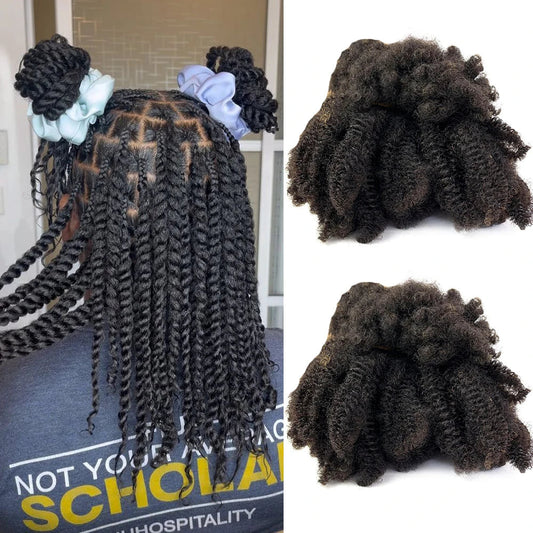 Hot Selling 100% Raw Hair Afro Kinky Hair Crochet Unprocessed 4C 4B4C Afro Kinky Bulk Human Hair for Braiding