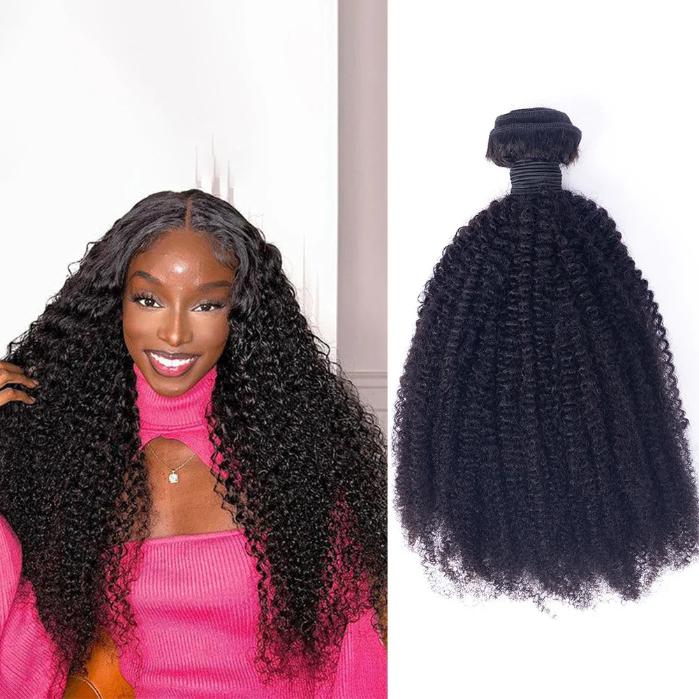 Shoumei Cuticle Aligned 100% Human Hair Bundles Customized Color Kinky Curly Texture Weft Hair Extension