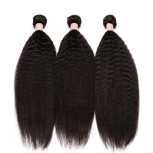 2024 Hot Selling  Hair Bundle Kinky Straight Human Hair Brazilian Straight Bundles Human Hair