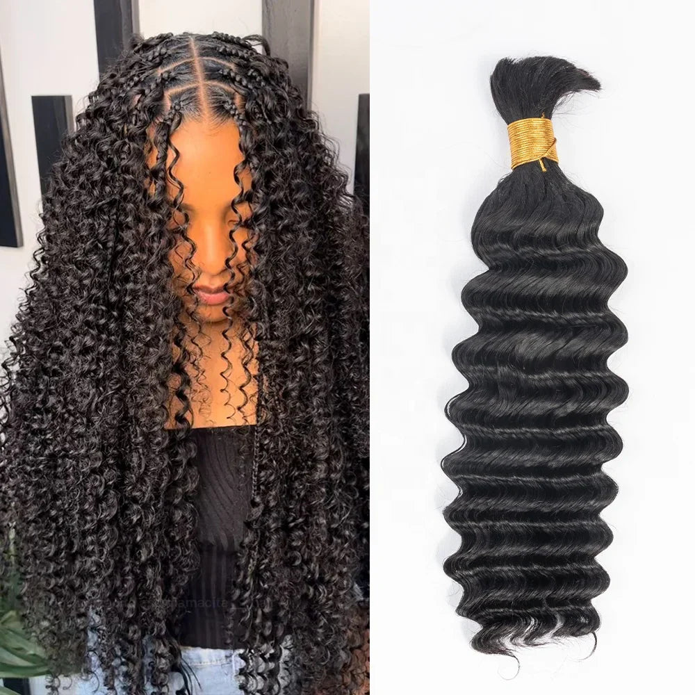 Hot Selling 100 Grams 10-30 Inch Deep Wave 100% Human Hair for Extension
