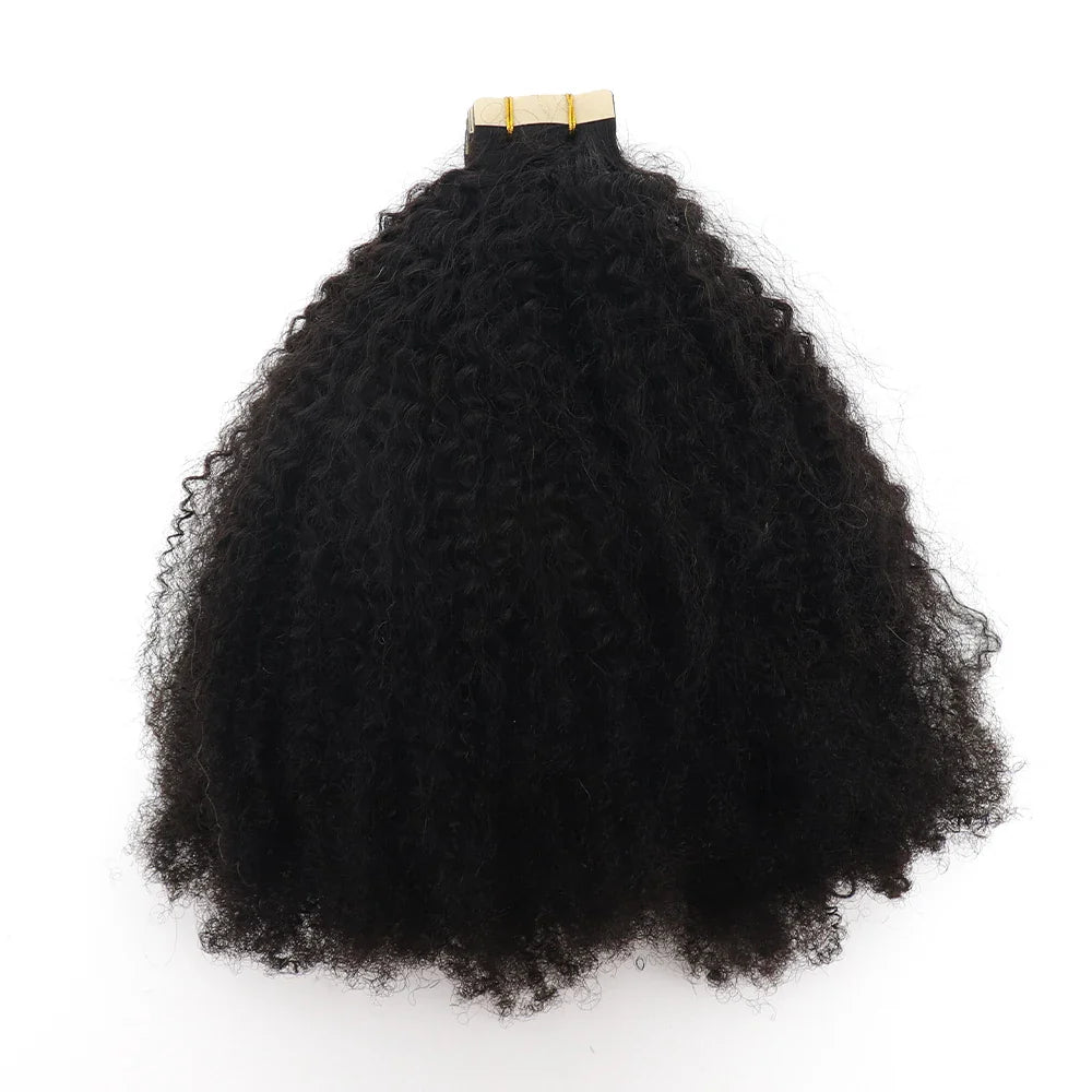 Hot Selling 11A 12A Double Drawn 100% Raw Unprocessed Human Virgin Remy Hair Extensions Soft Curl Tape in Style