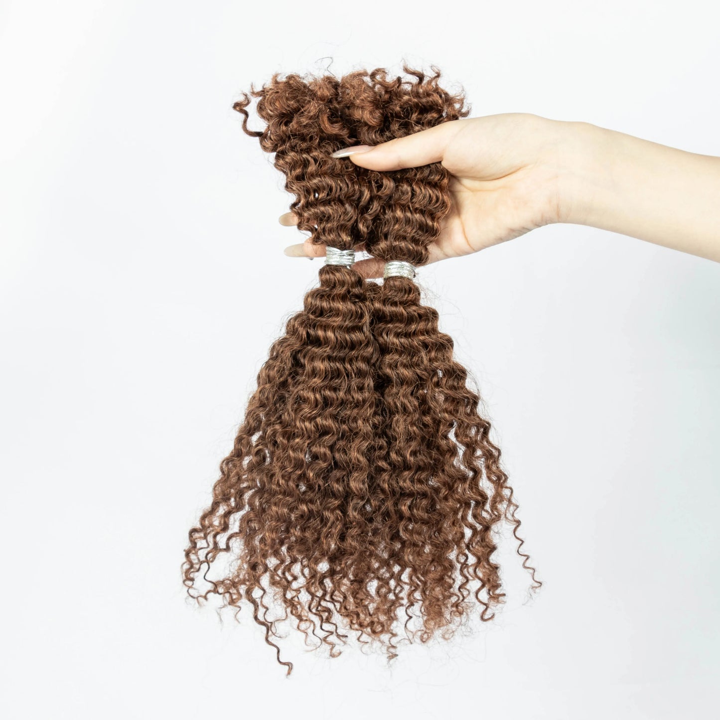 Afro Kinky Curly Bulk 100% Human Hair  Customized Color 8-28 Inch Hair Extensions Bulk Human Hair for Braiding
