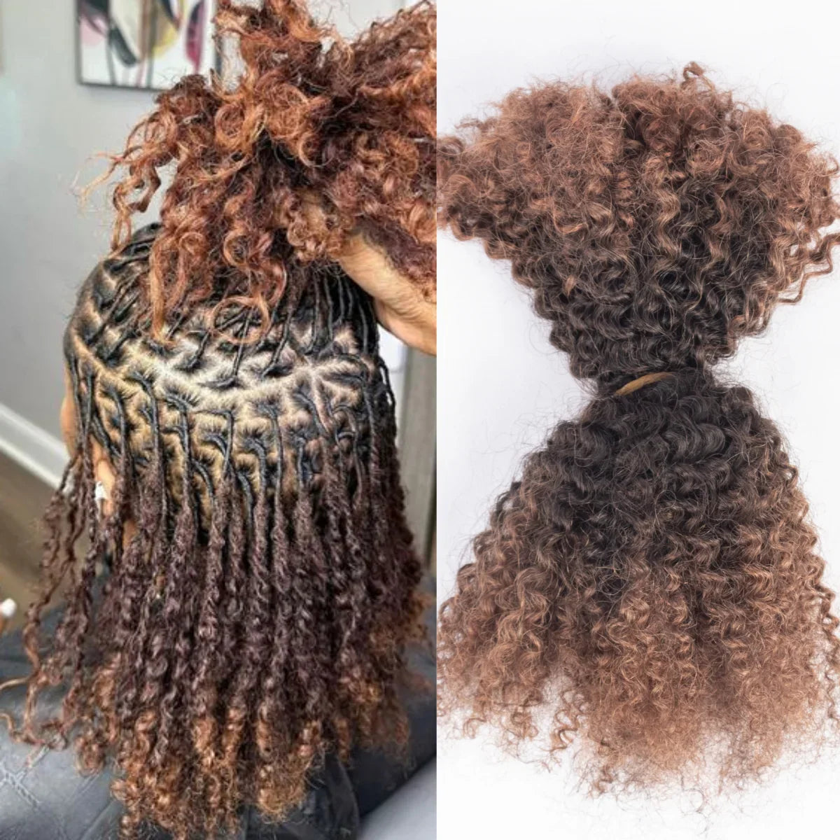 Wholesale Price Hot Selling 30/4/30 Ombre Color 11A Raw Hair Afro Kinky Bulk Human Hair for Braids