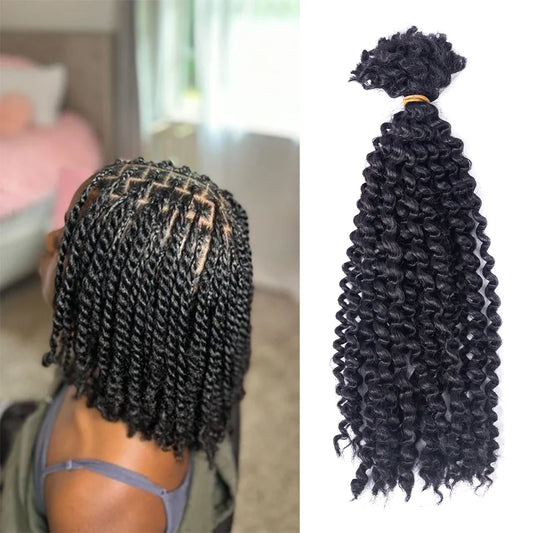 No Weft Afro Twist Hair Crochet Kinky Bulk Hair Extensions Blend Hair For Black Women