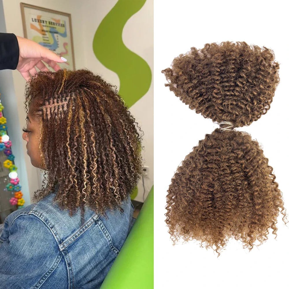 Wholesale Price Hot Selling 30/4/30 Ombre Color 11A Raw Hair Afro Kinky Bulk Human Hair for Braids