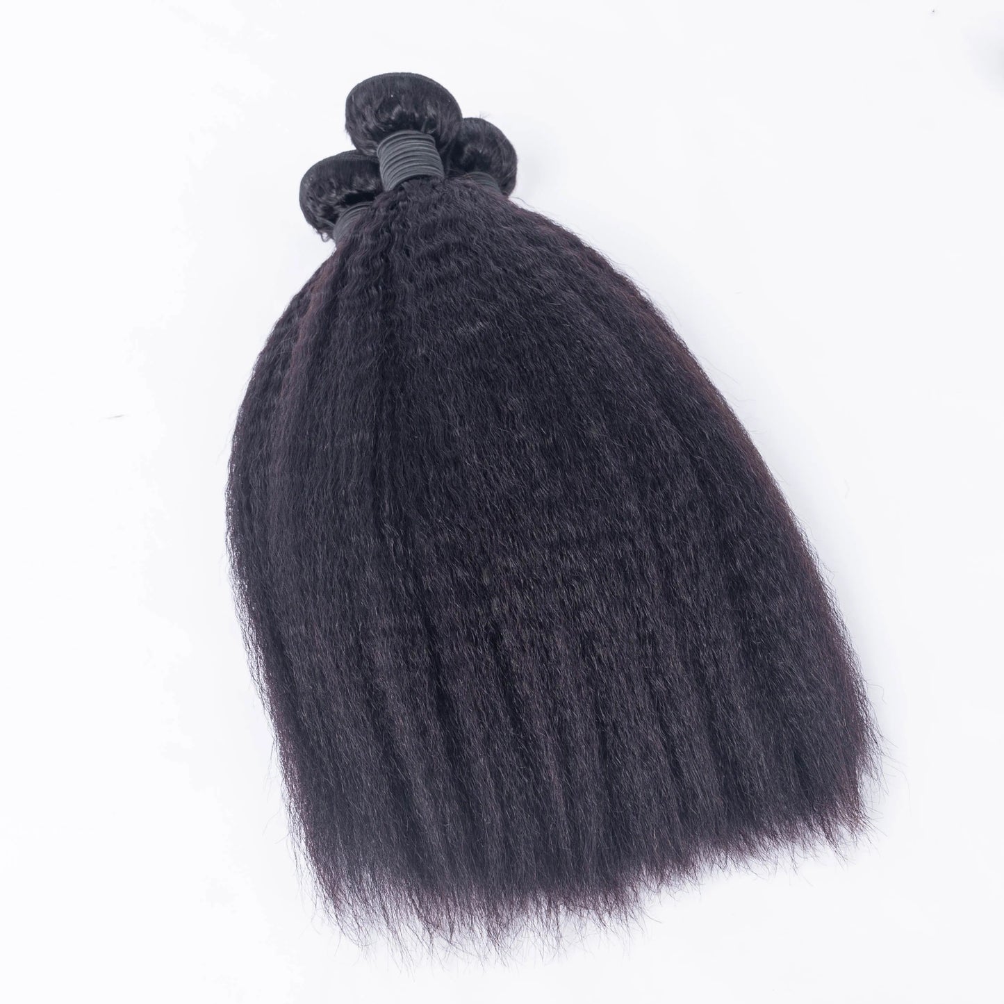 Shoumei Double Drown 100% Virgin Human Hair Bundles Customized Color Kinky Straight Texture Hair Weaving for Hair Extension