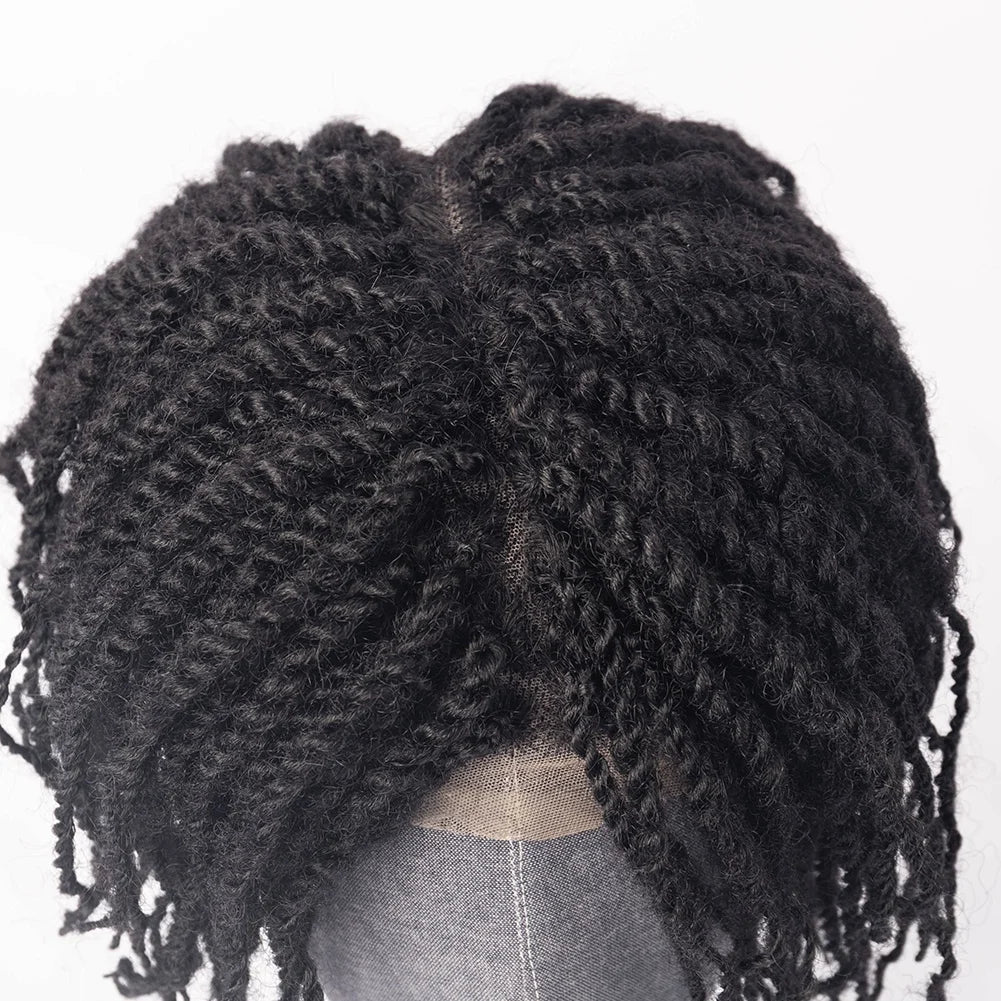Wholesale Price Jet Black 100% Brazilian Hair Full Lace 8X10 Toupee for Black Men Afro Twist Toupee