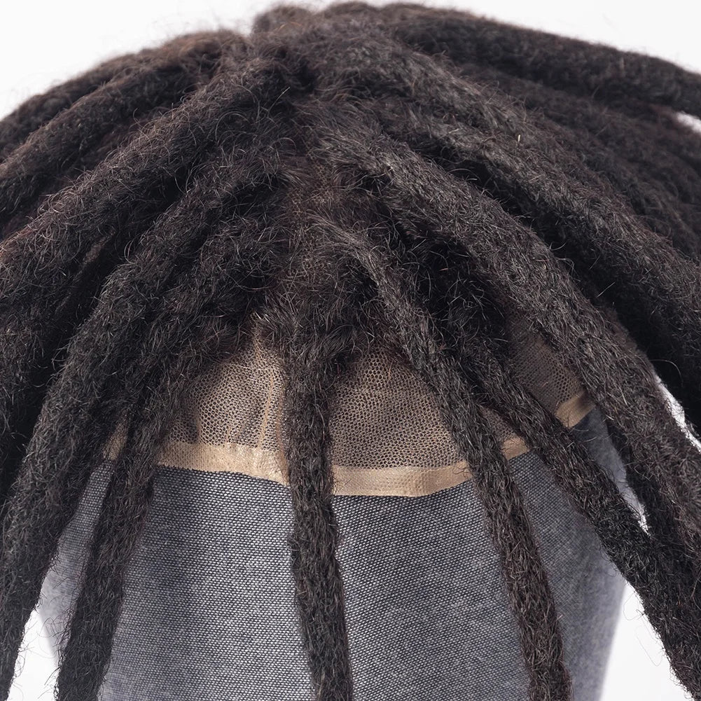 Wholesale Price Jet Black 100% Brazilian Hair Q6 Size 8X10 Toupee for Black Men Afro Twist Toupee