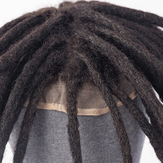 Wholesale Price Jet Black 100% Brazilian Hair Q6 Size 8X10 Toupee for Black Men Afro Twist Toupee