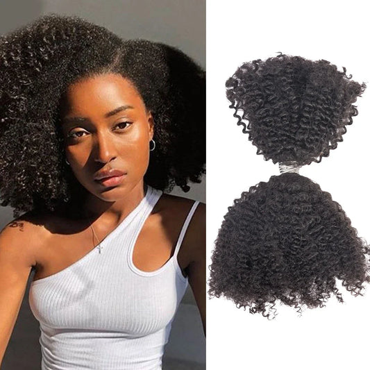 Wholesale Ombre Afro Kinky Bulk Hair Natural Color 30/4/30 30g 12A Cheap Afro Kinky Curly Human Braiding Hair