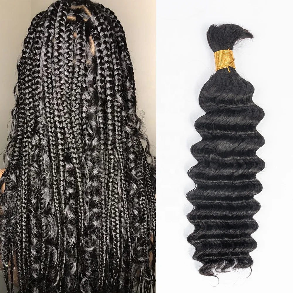 Hot Selling 100 Grams 10-30 Inch Deep Wave 100% Human Hair for Extension