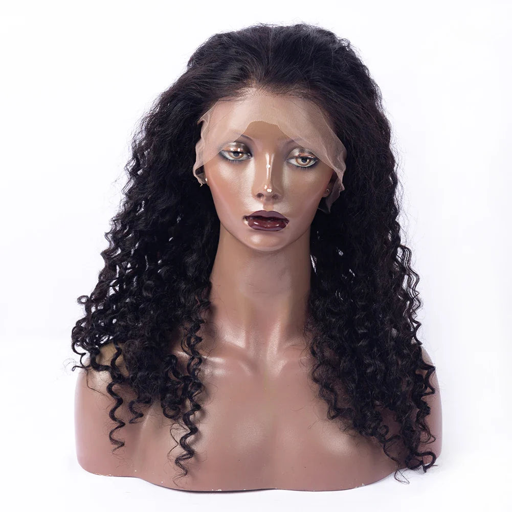 2025 New HD Pre Plucked  Human Hair Glueless Wig Transparent Invisible Draw String for 360 Lace Wigs
