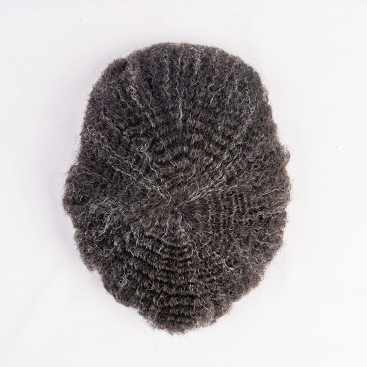 Wholesale Full French Lace Men Human Hair Replacement System Breathable Toupee for Men 1B20 4MM Curly