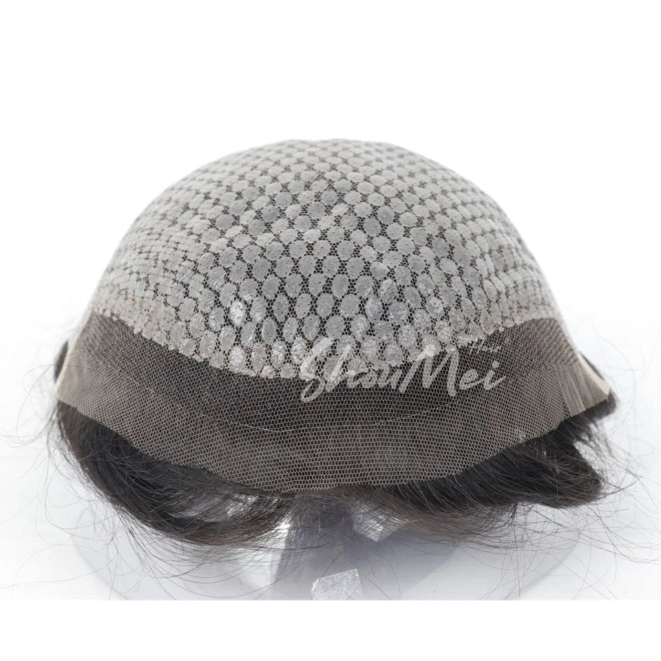 New Silicon Toupee 8x10 Human Hair Replacement System Wigs Prosthesis Toupee Hair Patch for Men Natural Wave