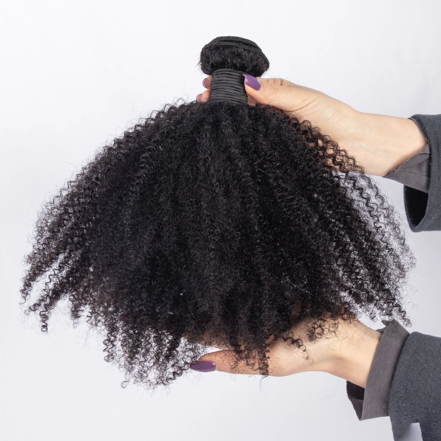 Natural Black Kinky Straight 4A 4B4C Bundles 100g 100% Human Hair Weft Hair Extension