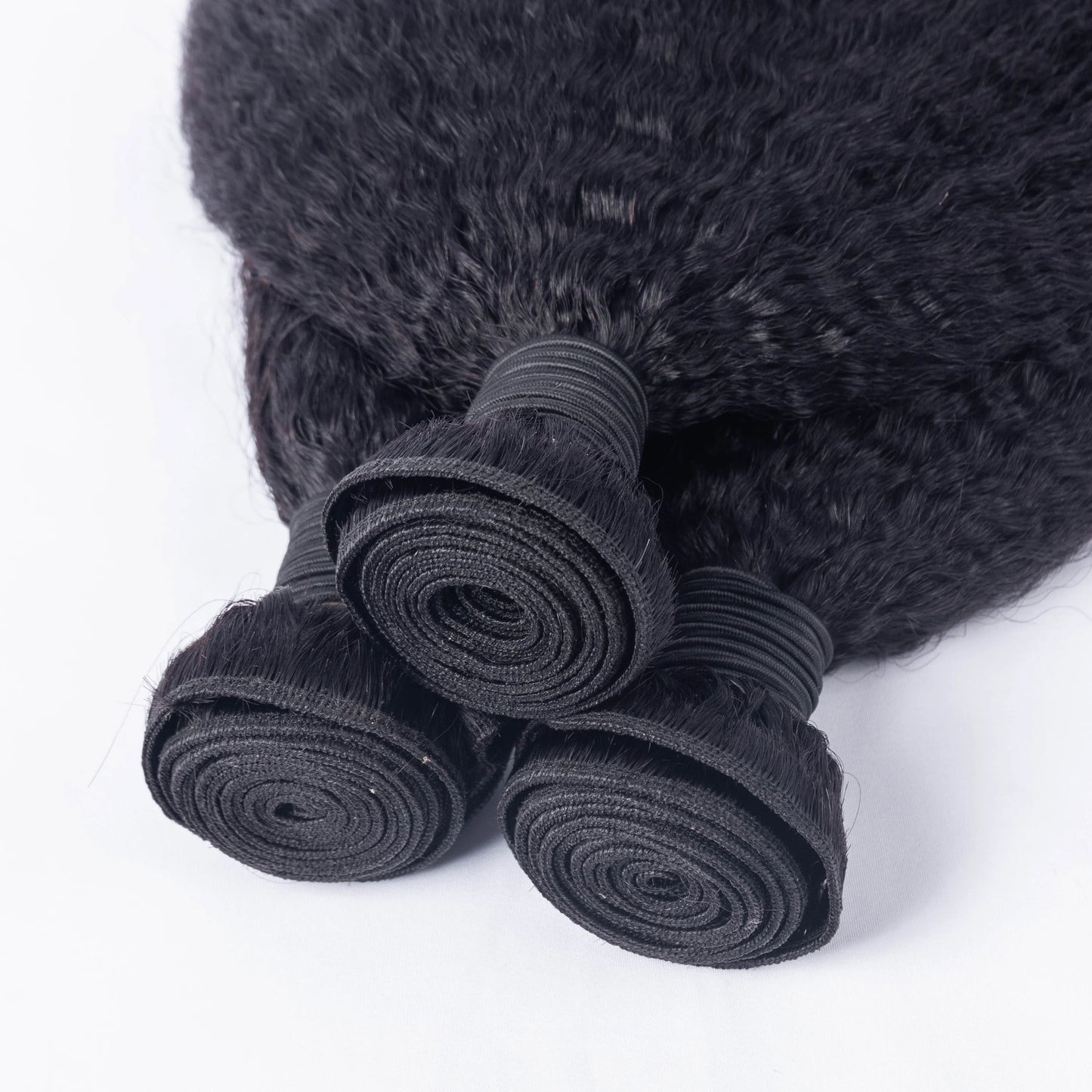 Natural Black Kinky Straight 4A 4B4C Bundles 100g 100% Human Hair Weft Hair Extension