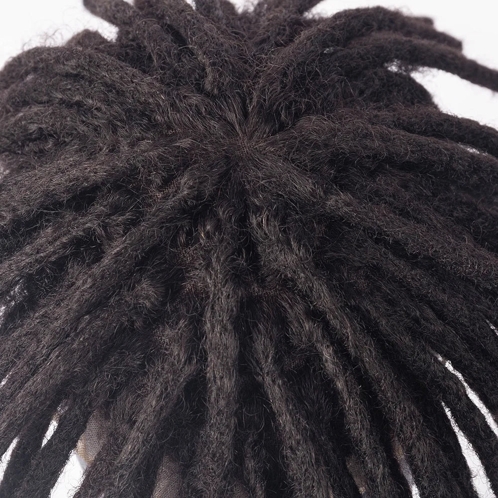 Wholesale Price Jet Black 100% Brazilian Hair Q6 Size 8X10 Toupee for Black Men Afro Twist Toupee