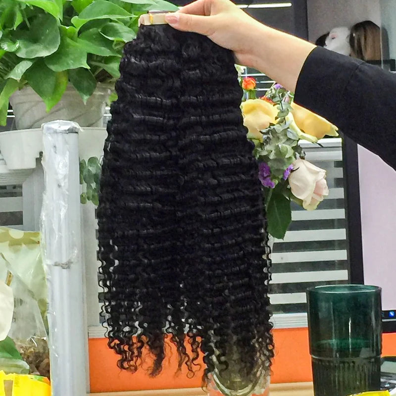 Wholesale Tape-in Malaysian Mongolian Yaki Straight Indian Body Wave Curly Human Hair Virgin Extensions