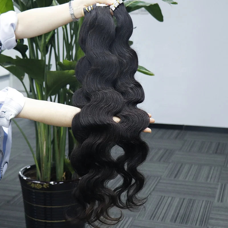 Wholesale Tape-in Malaysian Mongolian Yaki Straight Indian Body Wave Curly Human Hair Virgin Extensions